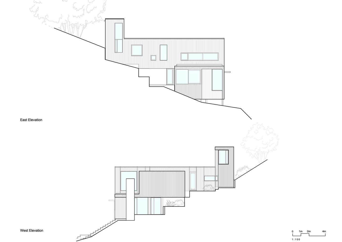 sloped to fit 14 homes that embrace the hill as a catalyst for their design - 25055